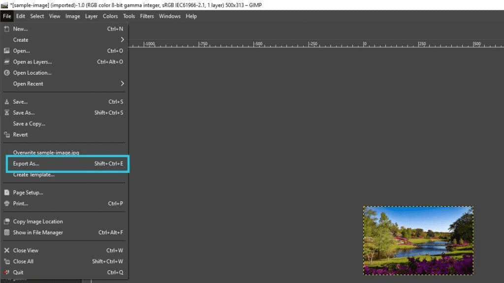 export image