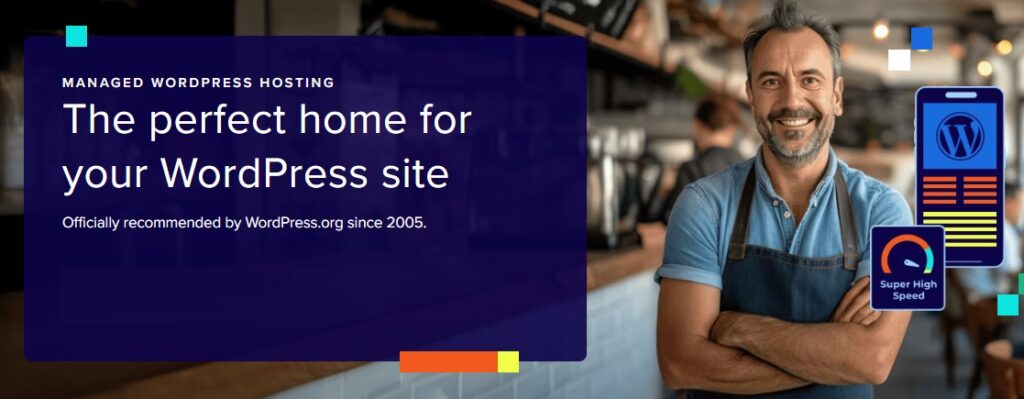 Bluehost WordPress hosting banner