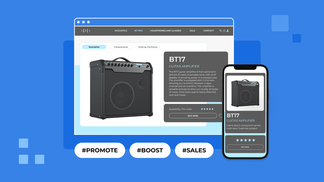 Illustration of eCommerce merchandising