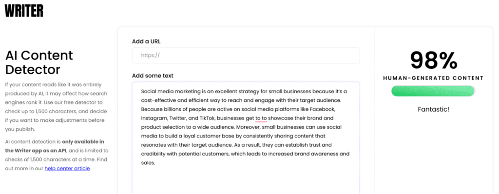 AI content detector tool