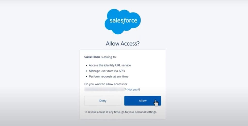 امکان دسترسی به Salesforce را فراهم کنید