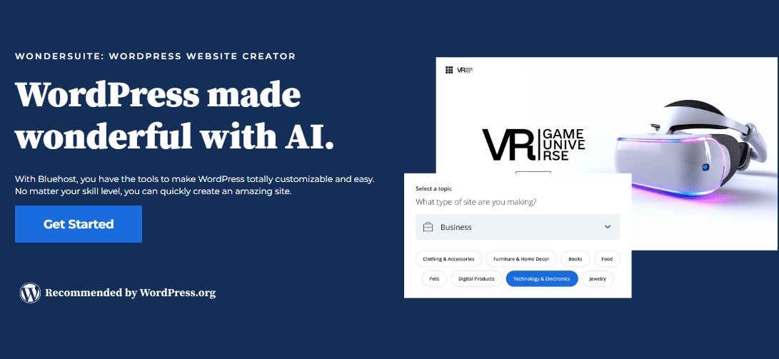 Bluehost WonderSuite