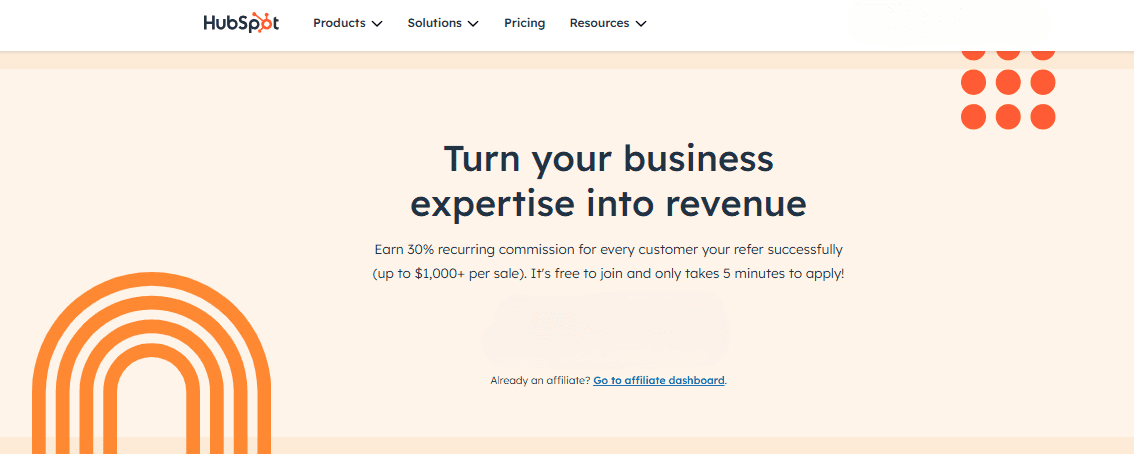 HubSpot Affiliate Program 