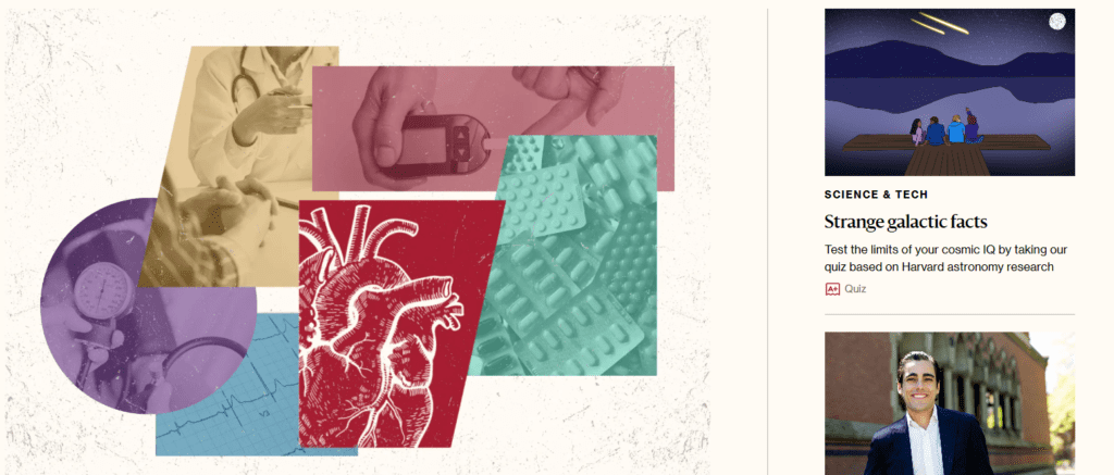 Harvard Gazette site