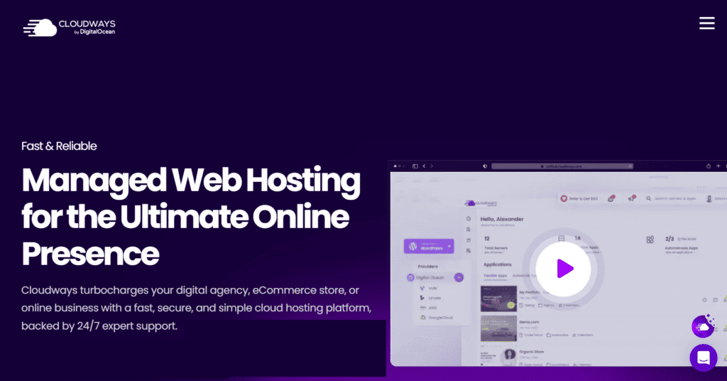 An image depicting Cloudways homepage.