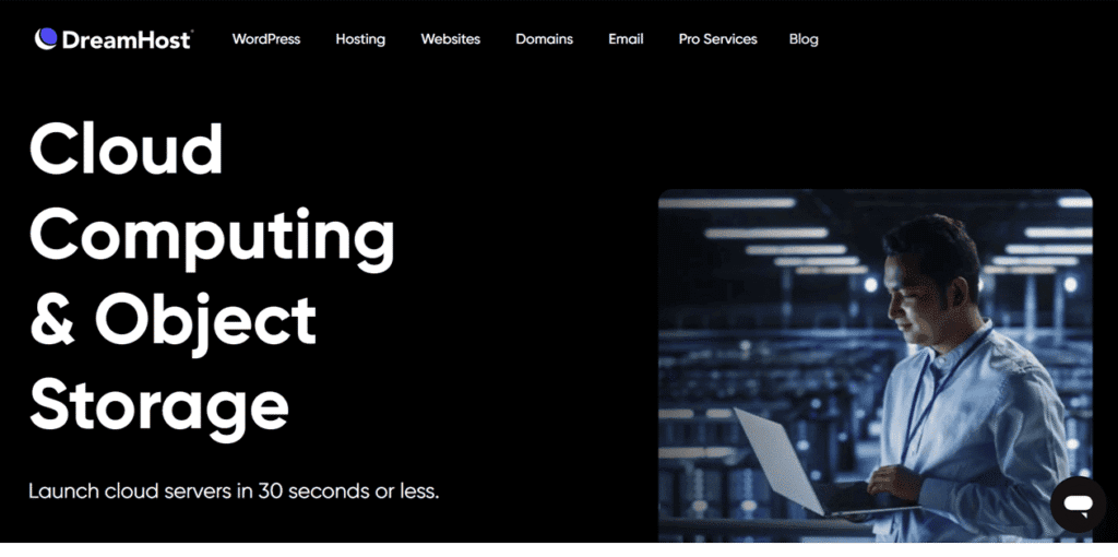 An image depicting DreamHost homepage.