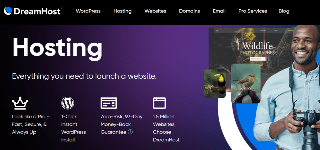 DreamHost website