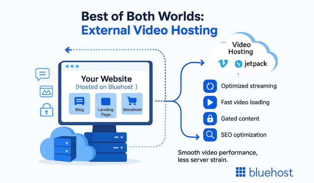 Hybrid strategy to build video streaming hosting