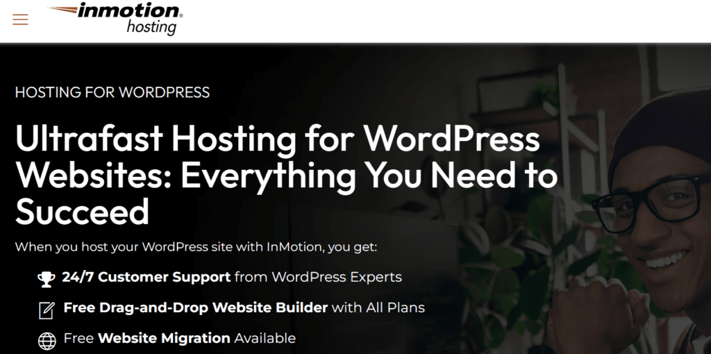 InMotion Hosting website
