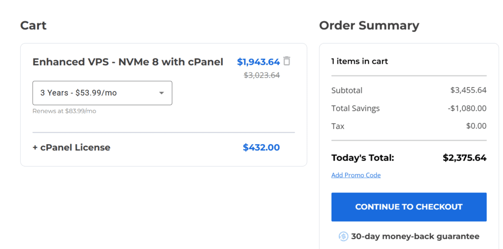 VPS Checkout