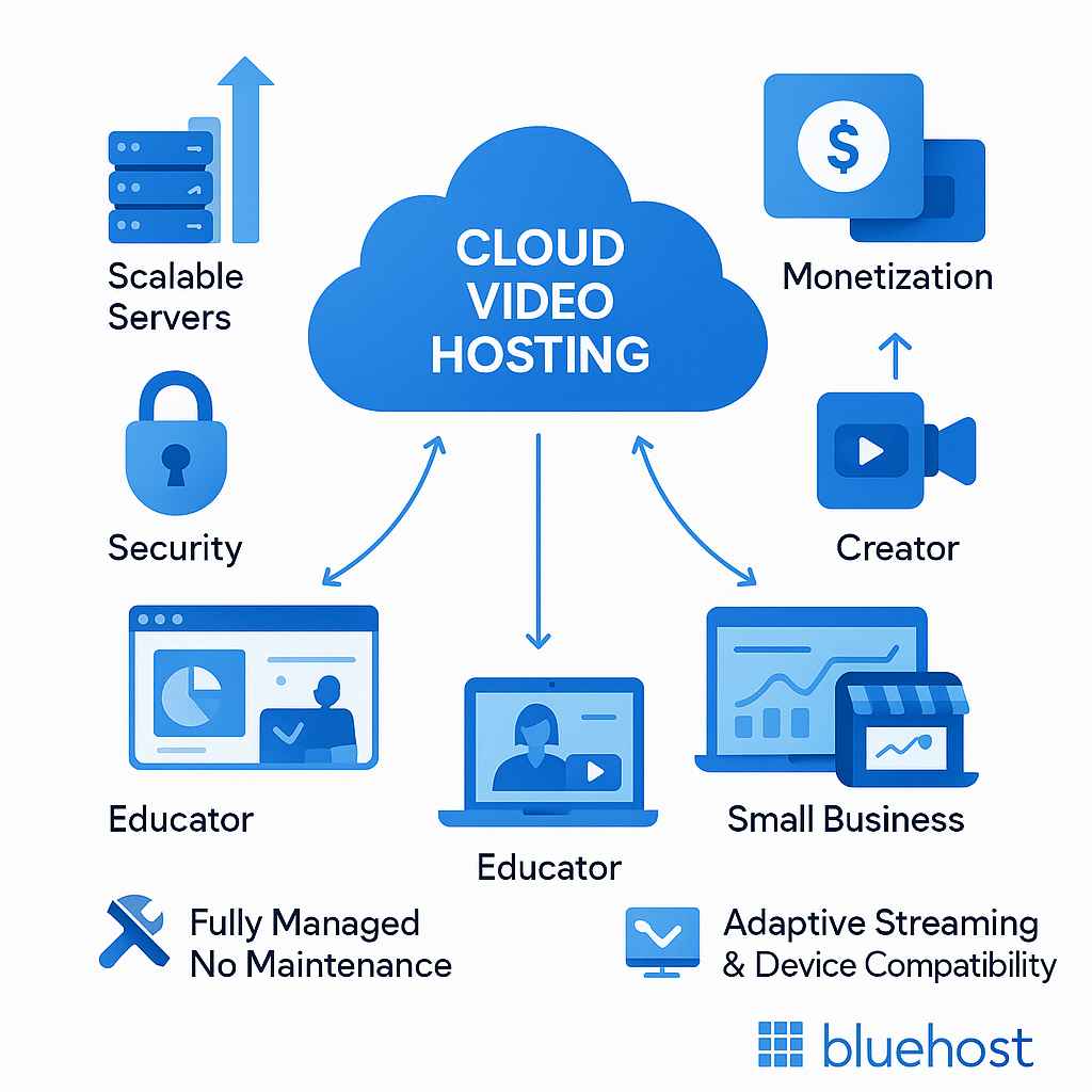 cloud-based video hosting server