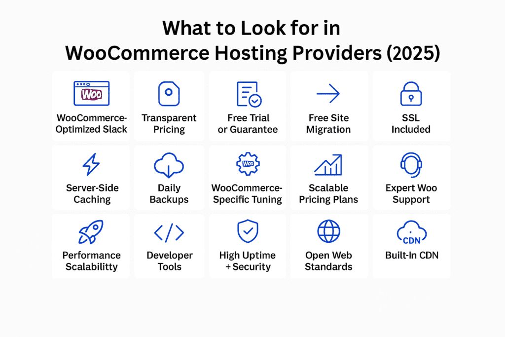 factors to look when choosing best WooCommerce hosting provider