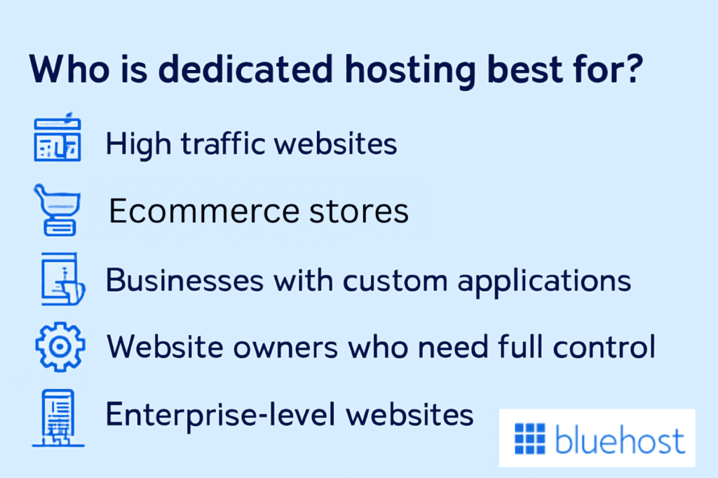 Who is dedicated hosting for?