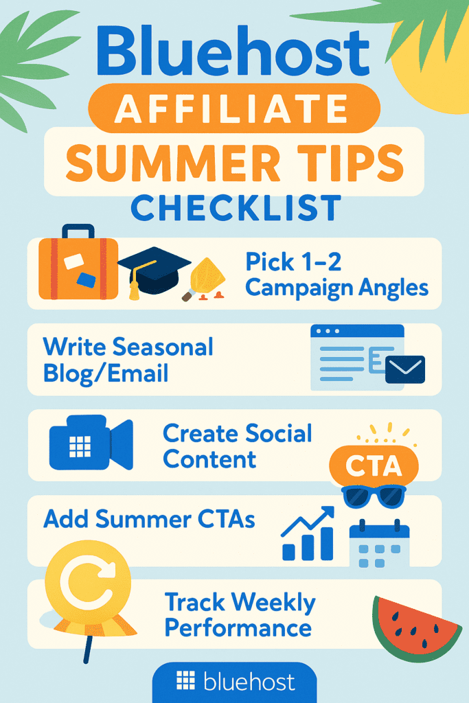 Bluehost summer affiliate tips