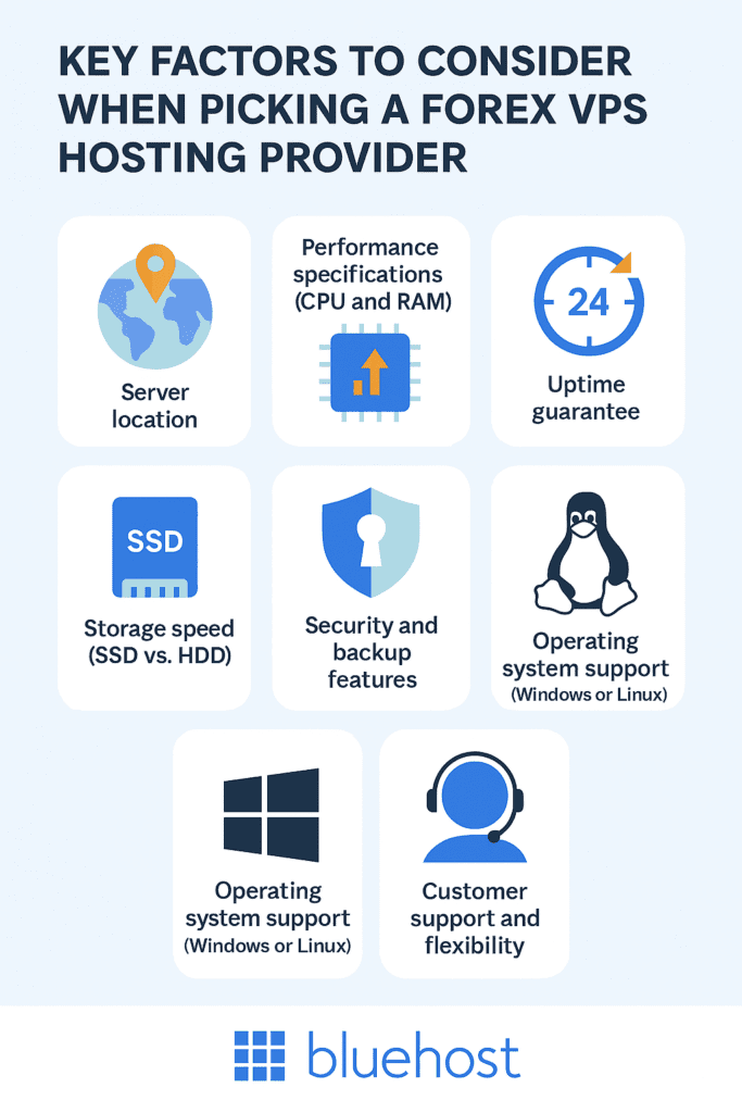 Key factors should you consider when picking a Forex VPS hosting provider