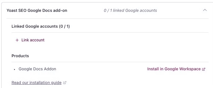 Link account