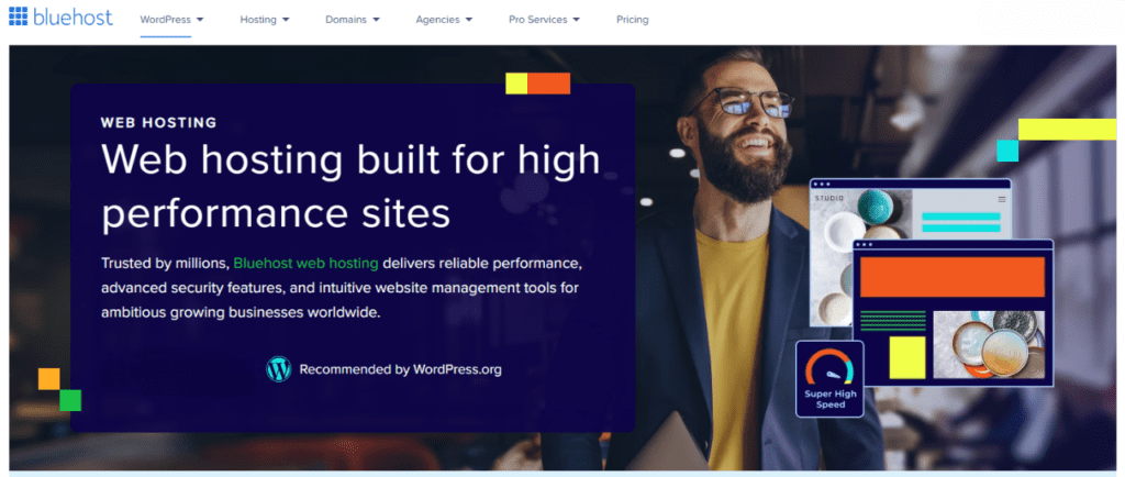 Bluehost shared hosting