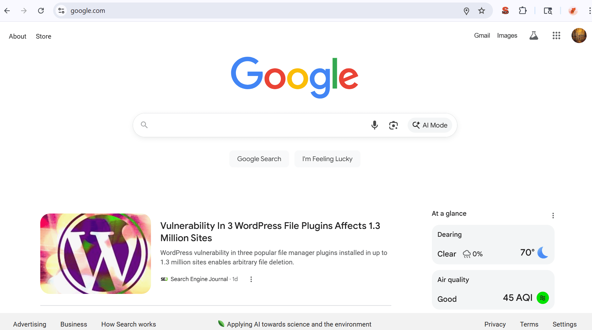 Step 1 - open the page you want to inspect