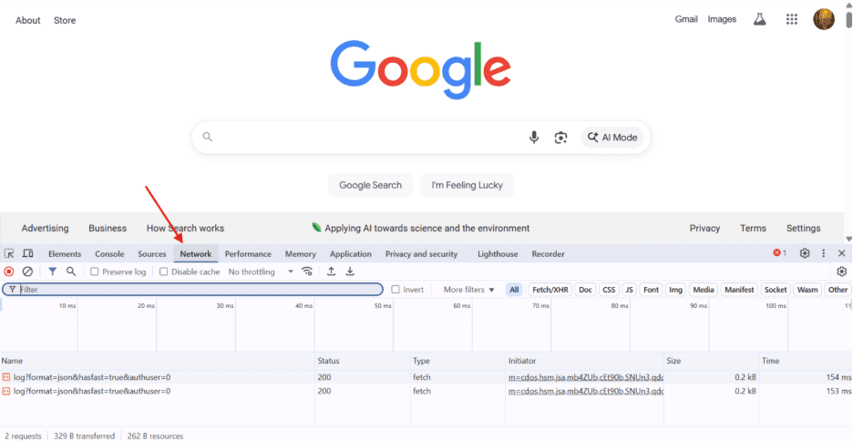 Step 3 - click on network
