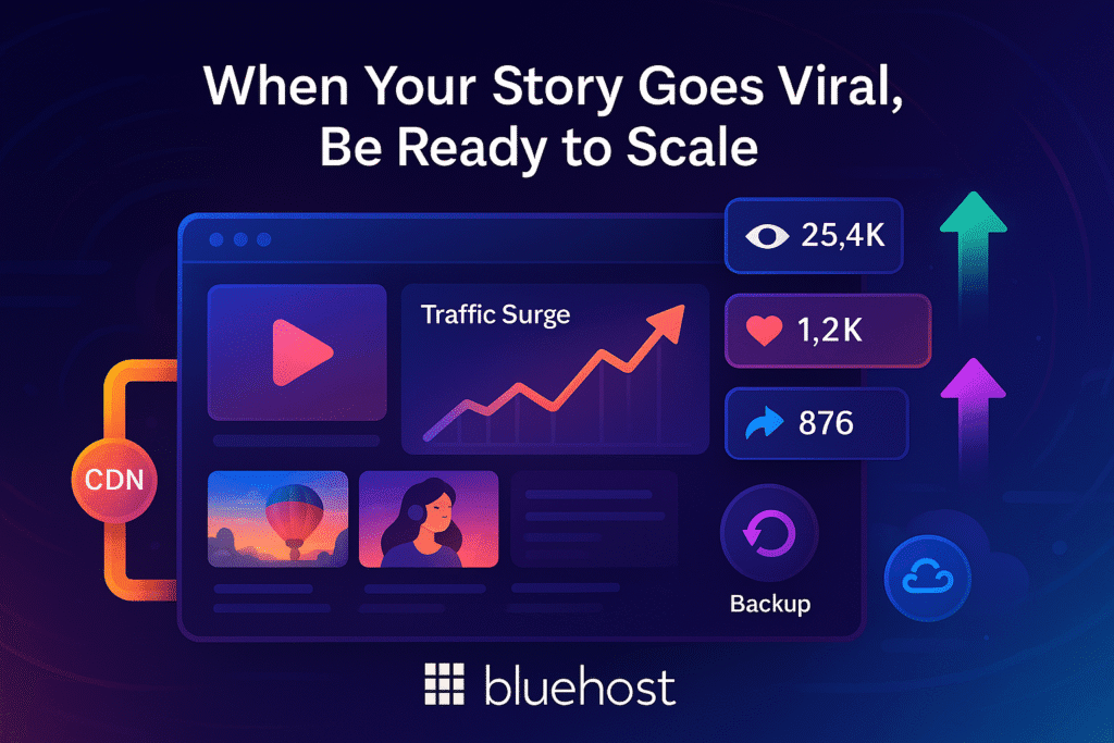 Use case of scalable cloud hosting - Content creators & media portals going viral