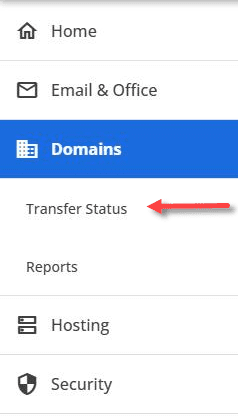 Account Manager - Domains - Transfer Status