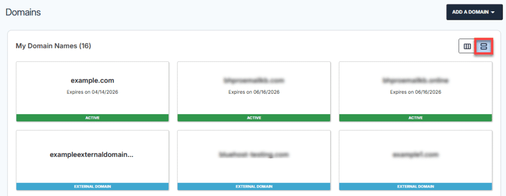 click the external domain