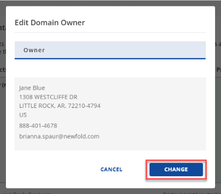 Change Domain Owner