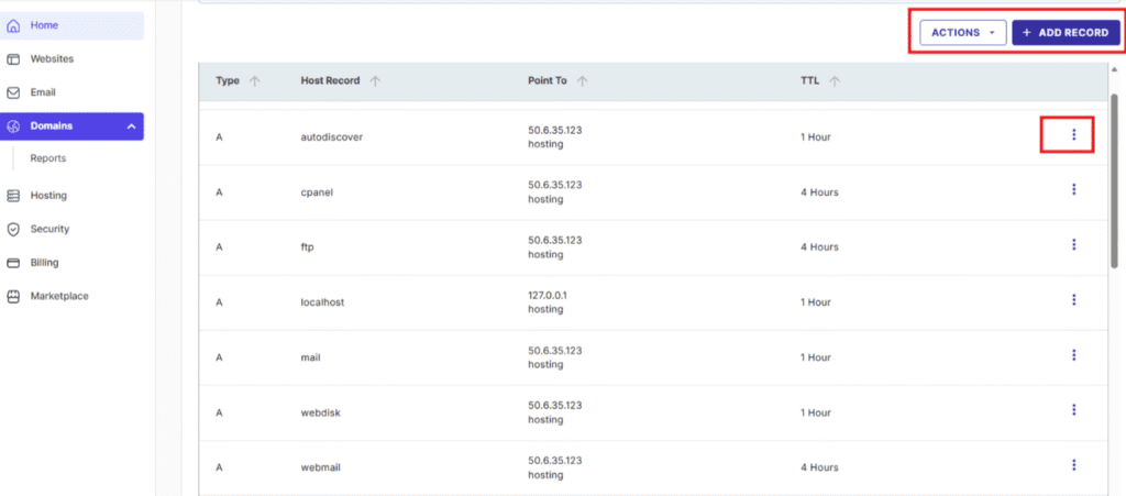 Click the ellipses (⋮)