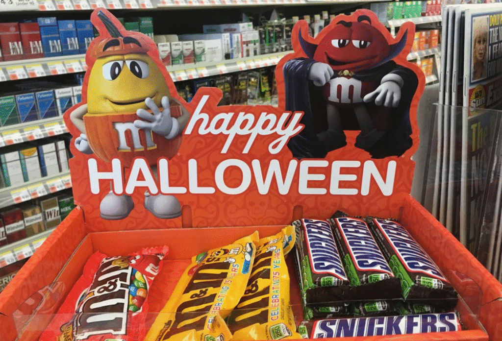 M&M Halloween mascot