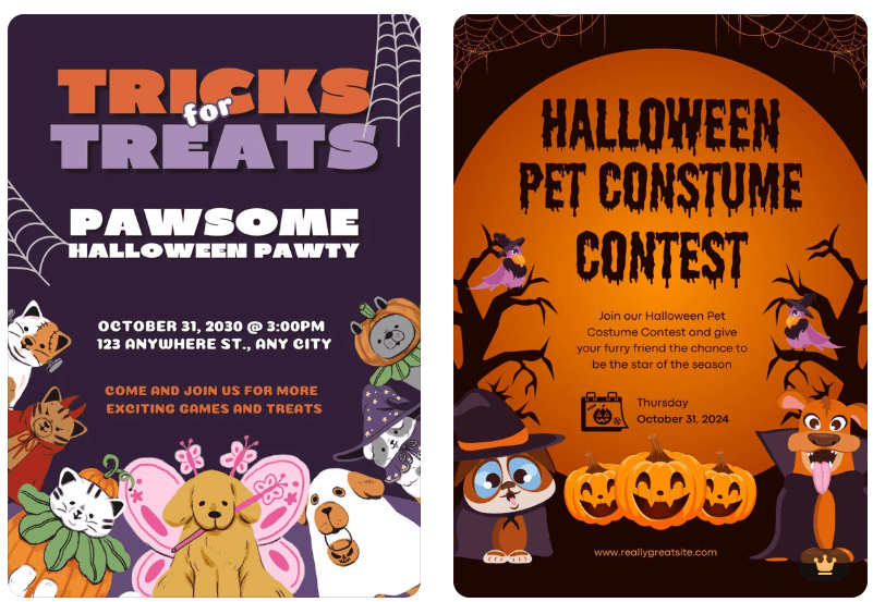 “pet in a costume” uploads Halloween idea