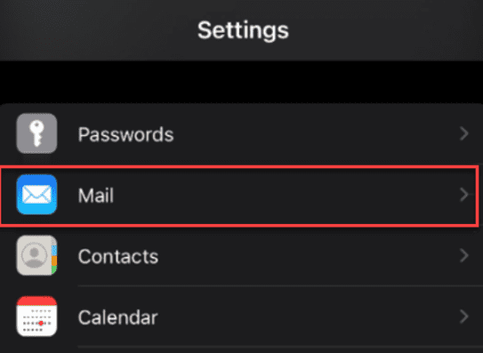 Tap on the Mail icon