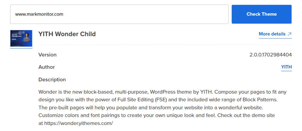 WordPress Theme Detector