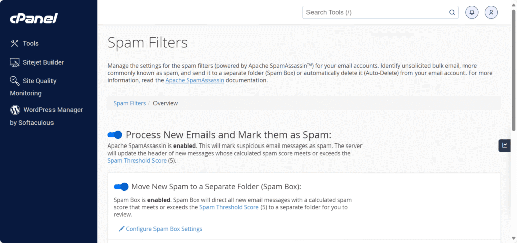 am-cpanel-email-spam-filter-enable