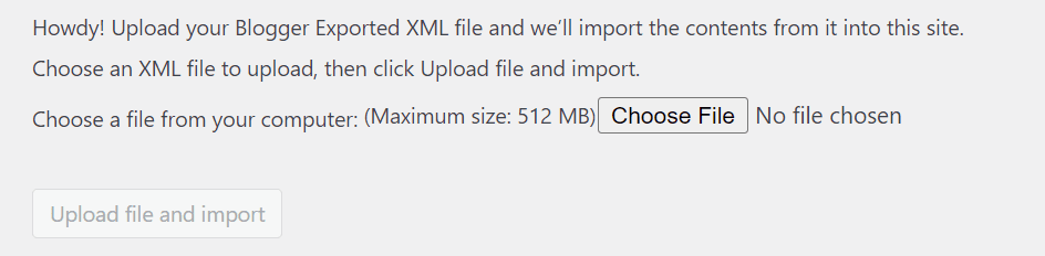 upload your XML file to export