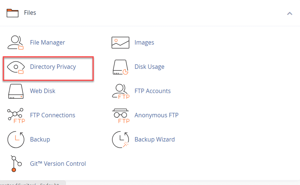files directory privacy