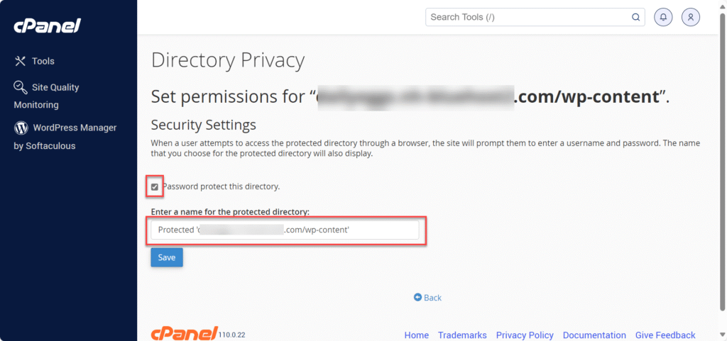 files directory privacy edit password protect