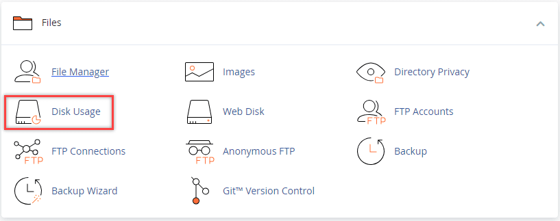 File disk usage