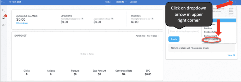 affiliate tax documents