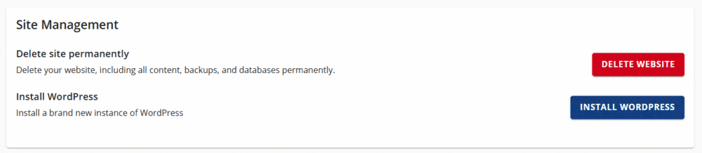 Install wordpress from bluehost account manager