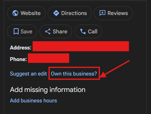 claim a google business listing