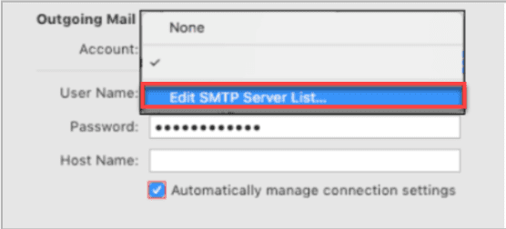 select Edit SMTP Server List.