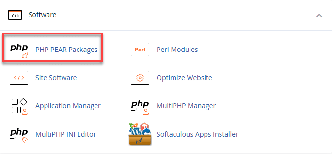 software php pear packages