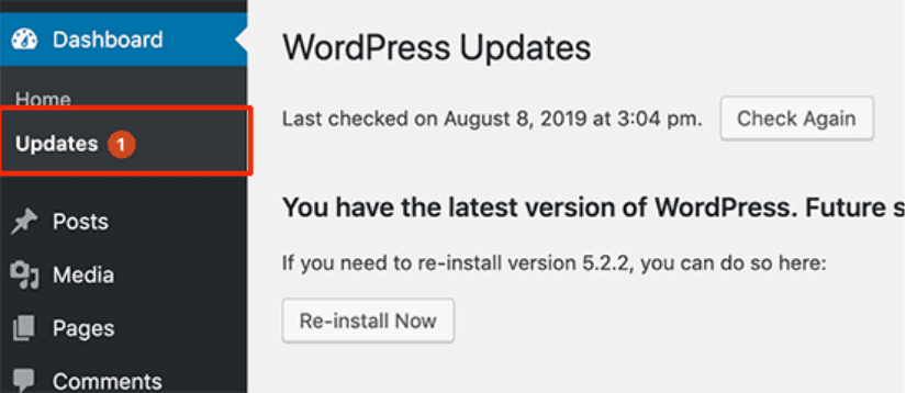 wordpress updates