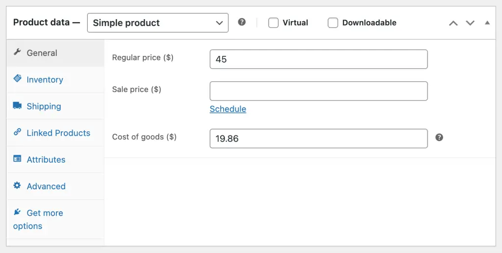 Image showing WooCommerce Cost of Goods Sold