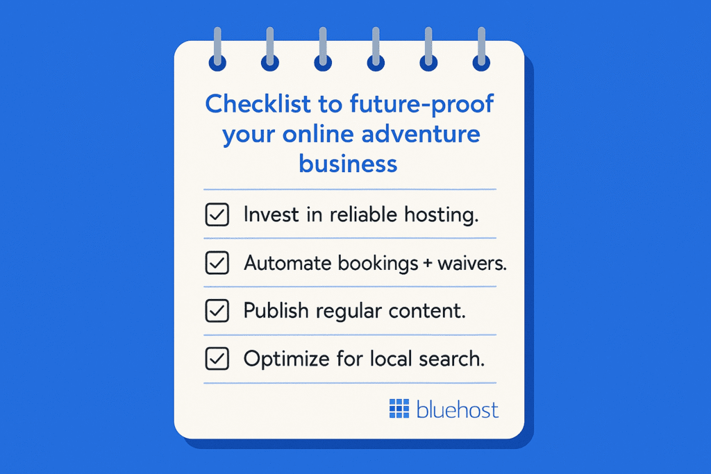 Checklist to future proof online adventure business