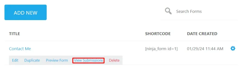 Fixing record submission