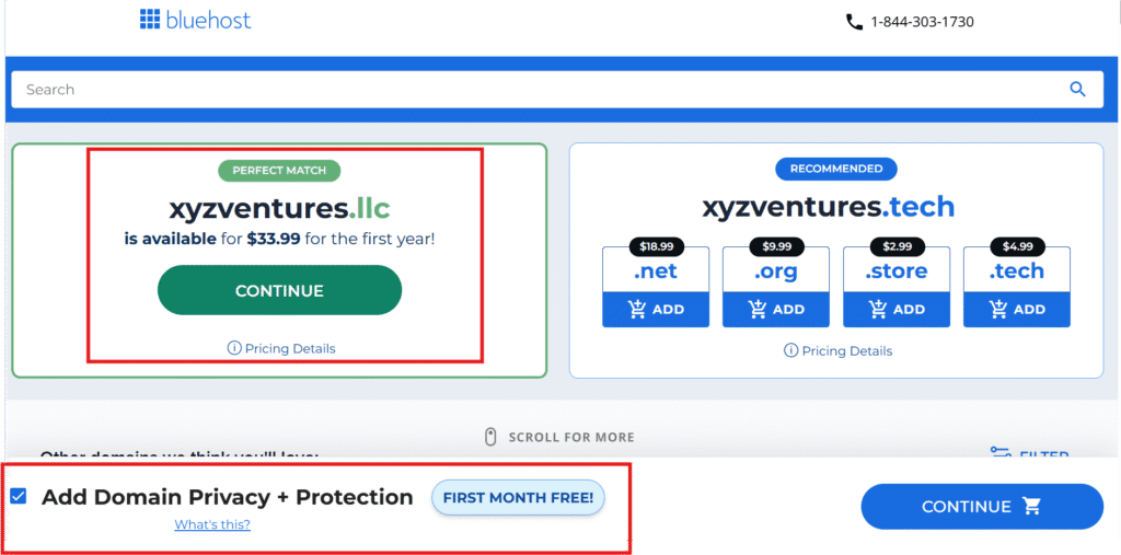 Domain name is available