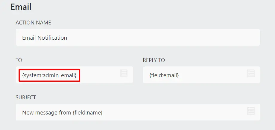 Fixing email notification