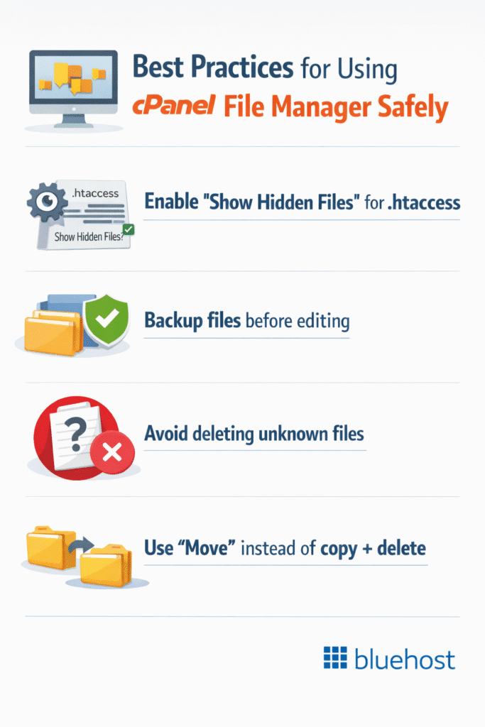 Best Practices for Using cPanel File Manager Safely