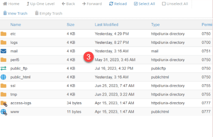 Double-click folders in the right file listing to open